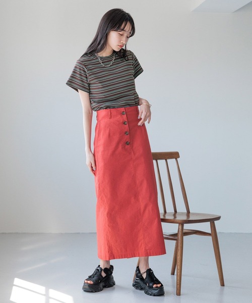 LOWRYS FARM（ローリーズファーム）の「アサタイトスカート 110320（スカート・レディース・レッド/アイボリー/ブラック/ブラウン・MEDIUM/LARGE）」の10枚目の写真