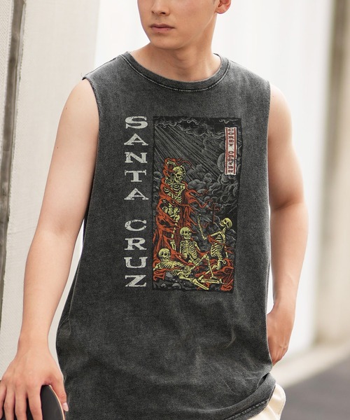 SANTA CRUZ(サンタクルーズ)の「【ムラサキスポーツ限定】SANTACRUZ/サンタクルーズ タンクトップ バックプリント ピグメント 502242407(タンクトップ・メンズ・ブラック系3/ブラック系2/ブラック系4/ブラック系1・L/M/XL)」の1枚目の写真