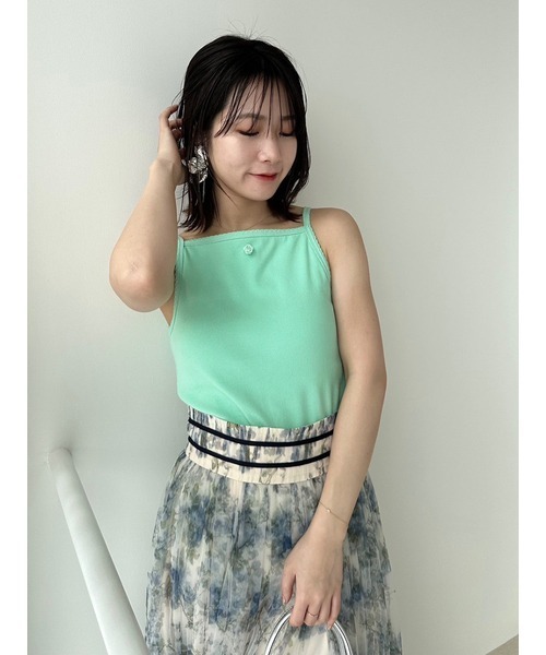 LILY BROWN(リリーブラウン)の「カップインローズキャミソール(キャミソール・レディース・ホワイト/ブラック/ミント/その他・FREE)」の3枚目の写真