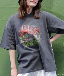 【公式】トムとジェリー ぼかし&ロックTシャツ メンズ