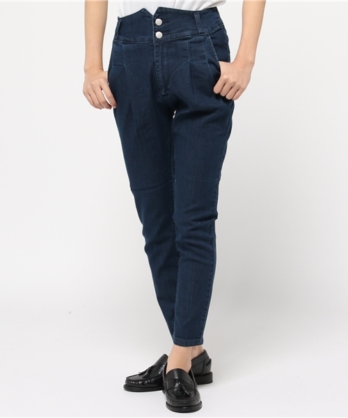 Discoat Parisien(ディスコートパリシアン)の「デニムハイウエストスキニー(その他パンツ・レディース・ブルー/ネイビー・MEDIUM/LARGE/SMALL)」の2枚目の写真