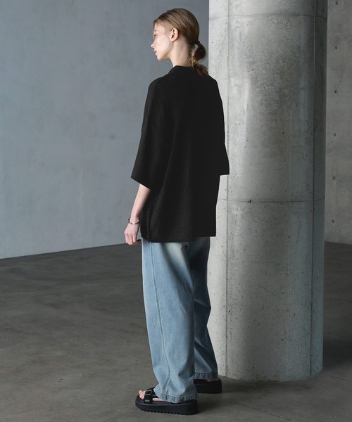 SERACE（セラス）の「【SERACE】Oversize jacquard short sleeve