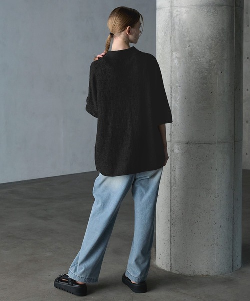 SERACE（セラス）の「【SERACE】Oversize jacquard short sleeve