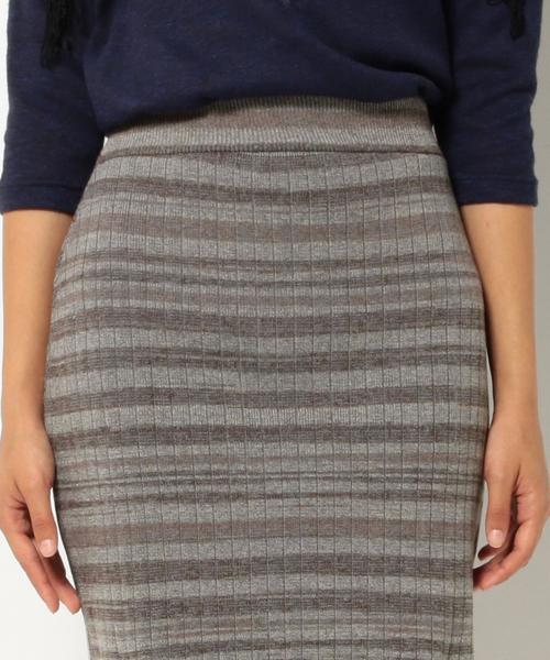 Another Edition（アナザーエディション）の「カラーミックスニットスカート/AEBC COL MIX Knit SK◆（スカート・レディース・グレー/パープル・フリー）」の4枚目の写真