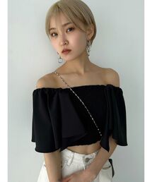 EMODA | ペタルスリーブショートトップ(Tシャツ/カットソー)