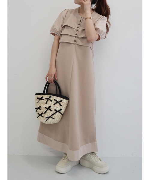 JUMELLE(ジュメロ)の「ribbon straw bag(かごバッグ・レディース・ブラック・FREE)」の5枚目の写真