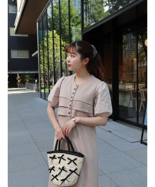 ★関税込★ROLAROLA★RIBBON SUMMER BAG★かごバッグ★ miniministore かごバッグ レース ショルダーバッグ レディース