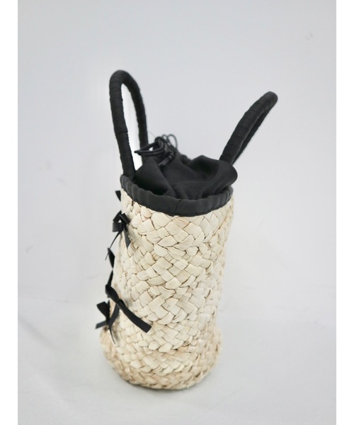 JUMELLE(ジュメロ)の「ribbon straw bag(かごバッグ・レディース・ブラック・FREE)」の18枚目の写真