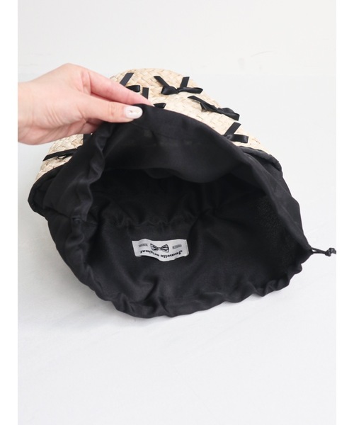 JUMELLE(ジュメロ)の「ribbon straw bag(かごバッグ・レディース・ブラック・FREE)」の20枚目の写真