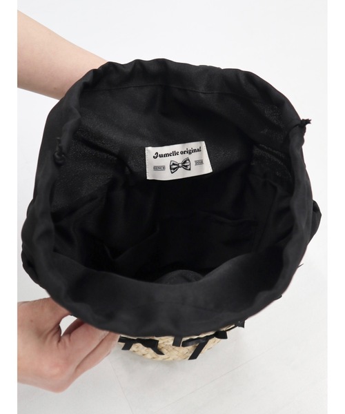 JUMELLE(ジュメロ)の「ribbon straw bag(かごバッグ・レディース・ブラック・FREE)」の21枚目の写真