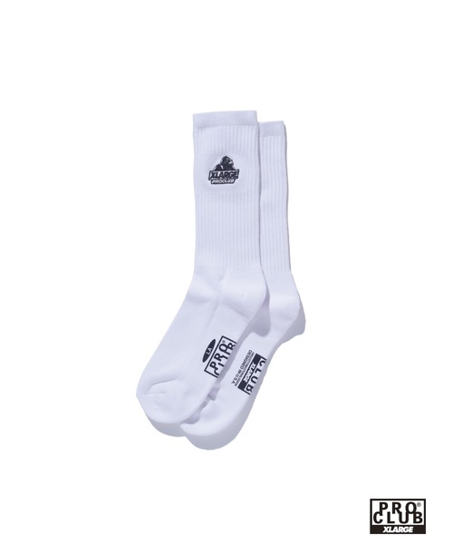 PRO CLUB (プロクラブ)の「XLARGE×PROCLUB 3 PACK SOCKS(ソックス/靴下・メンズ・ブラック/ホワイト/ベージュ・ONE SIZE)」の1枚目の写真