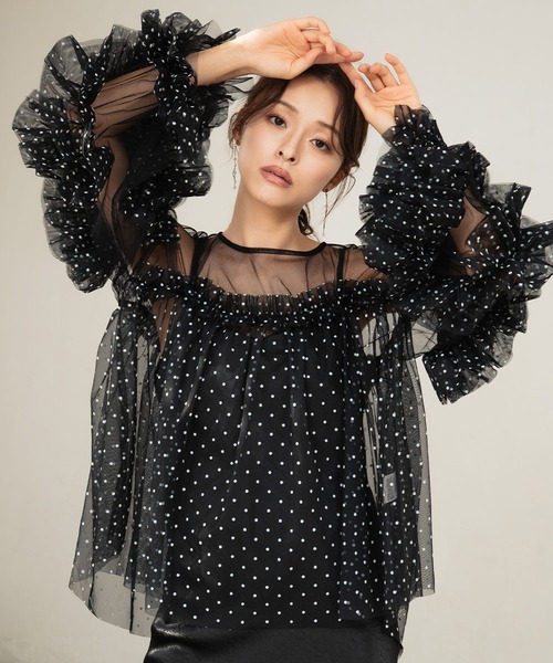 デコラティブチュールトップス 結婚式 お呼ばれ オケージョン