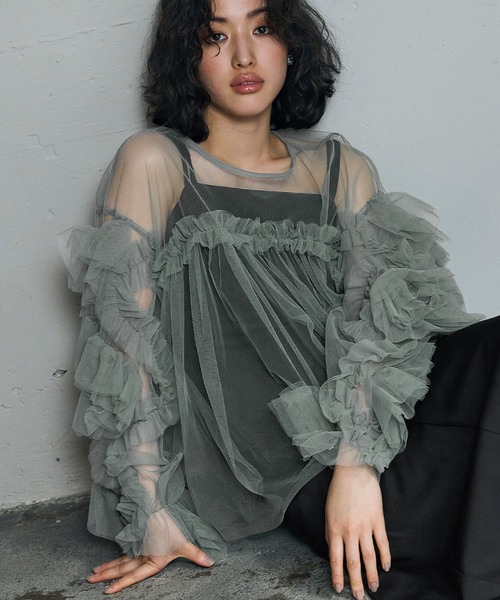 niana チュールフリルペプラムドレス オケージョンドレス niana（ニアナ） ドレス チュールフリルペプラムドレス 2点セット