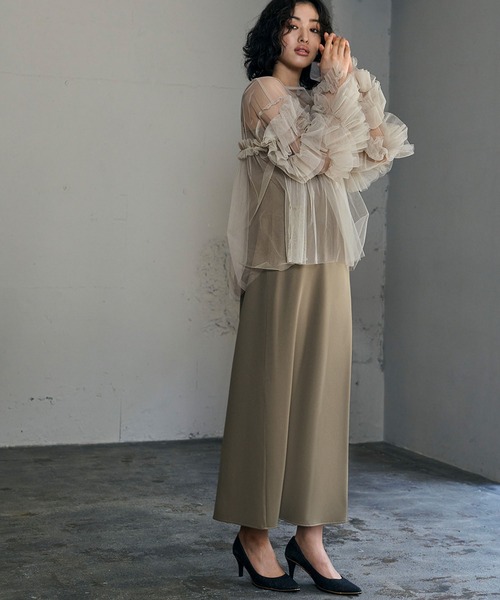 girl（ガール）の「デコラティブチュールトップス 結婚式 お呼ばれ オケージョン パーティードレス 二次会 成人式 同窓会 謝恩会（ドレス・レディース・チャコールグレー/ブラック/グリーン/ベージュ/ホワイト系その他/ブラック系その他・FREE）」の8枚目の写真