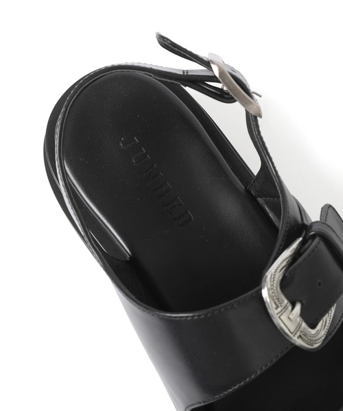 JUNRED（ジュンレッド）の「シンセティックレザーヒールストラップサンダル（サンダル・メンズ・ブラック系その他・S/M/L）」の15枚目の写真