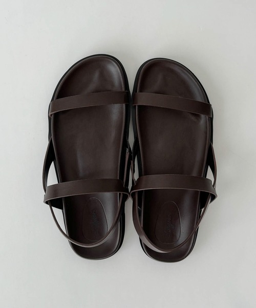 CANAL JEAN（キャナルジーン）の「El mar　ダブルストラップレザーサンダル（サンダル・レディース・ブラウン/ブラック・23.5/24/24.5）」の10枚目の写真