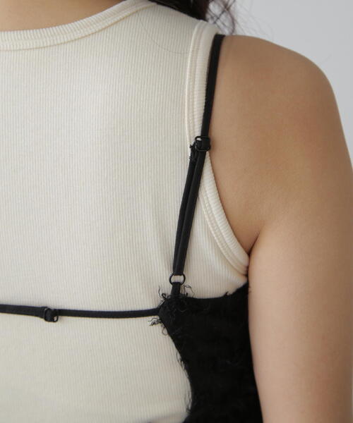 FREE'S MART（フリーズマート）の「◆フリンジジャガードキャミワンピース（ワンピース・レディース・ホワイト/ブラック・SMALL/MEDIUM）」の18枚目の写真