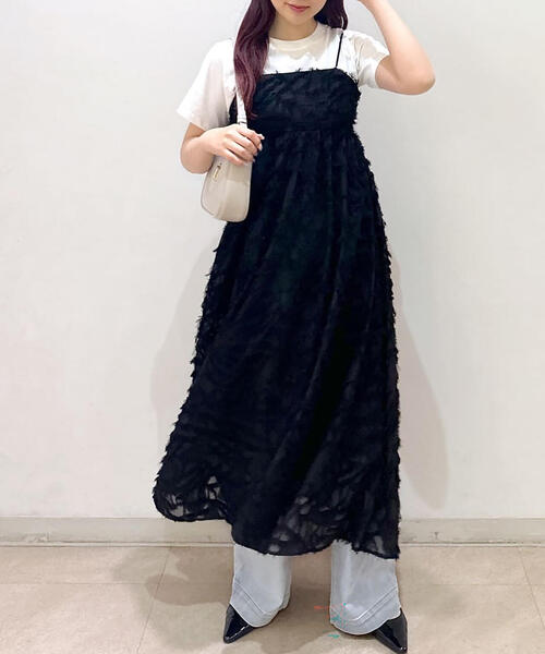 FREE'S MART（フリーズマート）の「◆フリンジジャガードキャミワンピース（ワンピース・レディース・ホワイト/ブラック・SMALL/MEDIUM）」の21枚目の写真