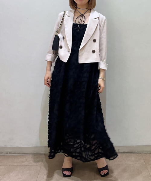 FREE'S MART（フリーズマート）の「◆フリンジジャガードキャミワンピース（ワンピース・レディース・ホワイト/ブラック・SMALL/MEDIUM）」の22枚目の写真