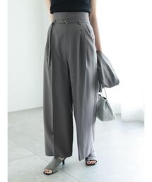 Te chichi | ハイウエストタックワイドパンツ（セットアップ可）(その他パンツ)