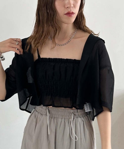 archives（アルシーヴ）の「楊柳シャツＸビスチェＳＥＴ（シャツ/ブラウス・レディース・グリーン/アイボリー/ブラック・MEDIUM）」の20枚目の写真