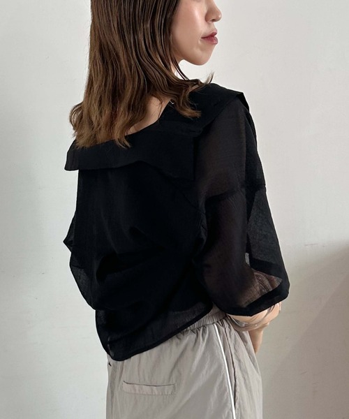 archives（アルシーヴ）の「楊柳シャツＸビスチェＳＥＴ（シャツ/ブラウス・レディース・グリーン/アイボリー/ブラック・MEDIUM）」の21枚目の写真