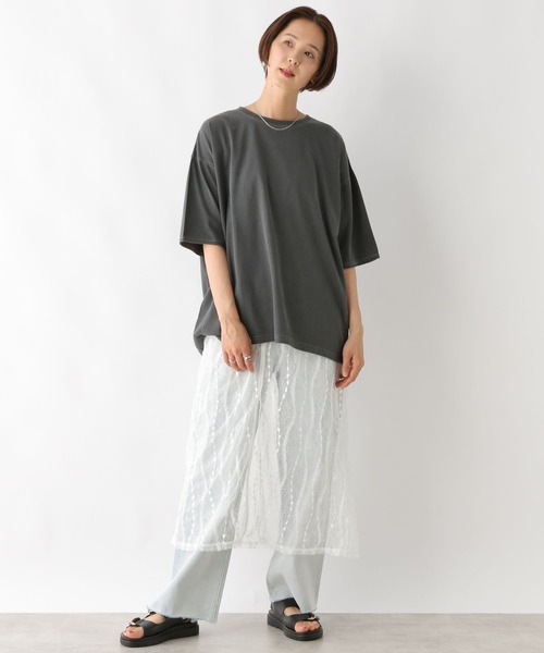 LEPSIM（レプシィム）の「レースレイヤードキャミワンピース　128397（ワンピース・レディース・オフホワイト/ブラック・FREE）」の6枚目の写真