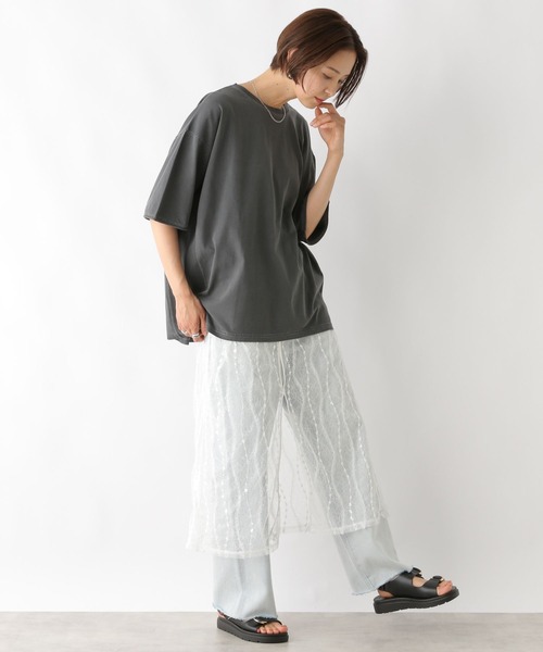 LEPSIM（レプシィム）の「レースレイヤードキャミワンピース　128397（ワンピース・レディース・オフホワイト/ブラック・FREE）」の7枚目の写真