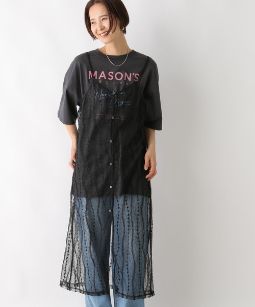 LEPSIM（レプシィム）の「レースレイヤードキャミワンピース　128397（ワンピース・レディース・オフホワイト/ブラック・FREE）」の8枚目の写真