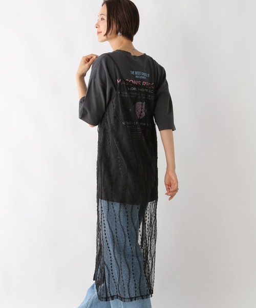 LEPSIM（レプシィム）の「レースレイヤードキャミワンピース　128397（ワンピース・レディース・オフホワイト/ブラック・FREE）」の10枚目の写真