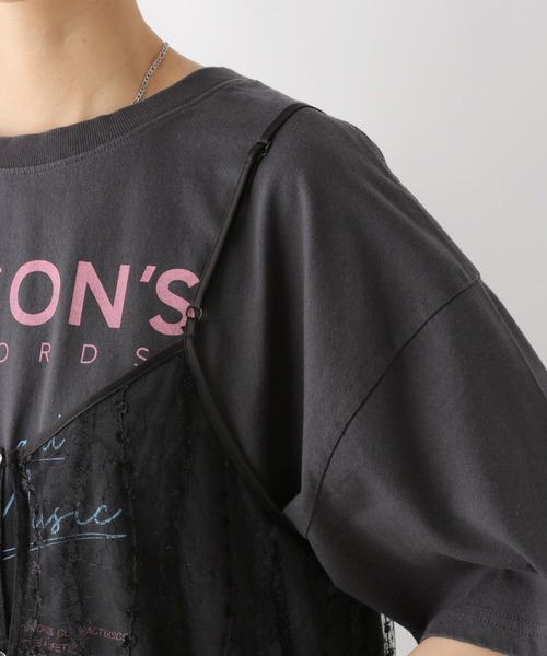 LEPSIM（レプシィム）の「レースレイヤードキャミワンピース　128397（ワンピース・レディース・オフホワイト/ブラック・FREE）」の18枚目の写真