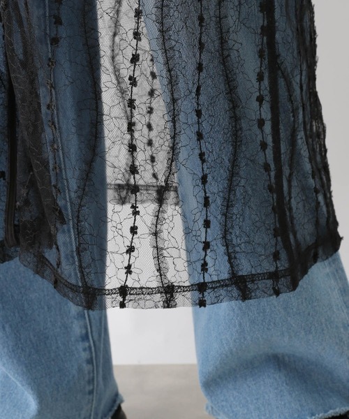 LEPSIM（レプシィム）の「レースレイヤードキャミワンピース　128397（ワンピース・レディース・オフホワイト/ブラック・FREE）」の19枚目の写真