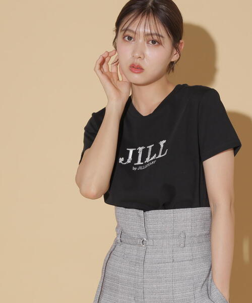 tシャツ オーガニックコットンビジューロゴTシャツ レディース セール】◇オーガニックコットンビジューロゴTシャツ（Tシャツ