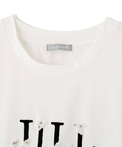 JILL by JILL STUART（ジルバイジルスチュアート）の「◇オーガニックコットンビジューロゴTシャツ（Tシャツ/カットソー・レディース・ホワイト/ブラック・FREE）」の14枚目の写真