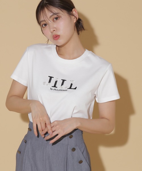 tシャツ オーガニックコットンビジューロゴTシャツ レディース セール】◇オーガニックコットンビジューロゴTシャツ（Tシャツ