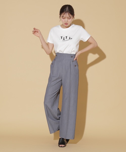 JILL by JILL STUART（ジルバイジルスチュアート）の「◇オーガニックコットンビジューロゴTシャツ（Tシャツ/カットソー・レディース・ホワイト/ブラック・FREE）」の20枚目の写真