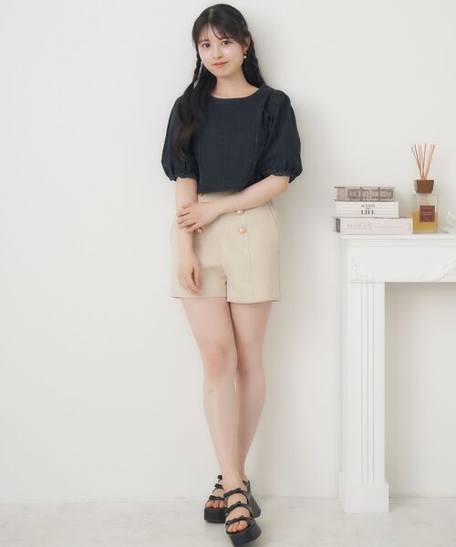 ems excite（エムズエキサイト）の「ツイードW釦SPT（その他パンツ・レディース・ブラック/ベージュ/ピンク・FREE）」の16枚目の写真