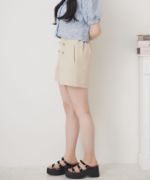 ems excite（エムズエキサイト）の「ツイードW釦SPT（その他パンツ・レディース・ブラック/ベージュ/ピンク・FREE）」の8枚目の写真