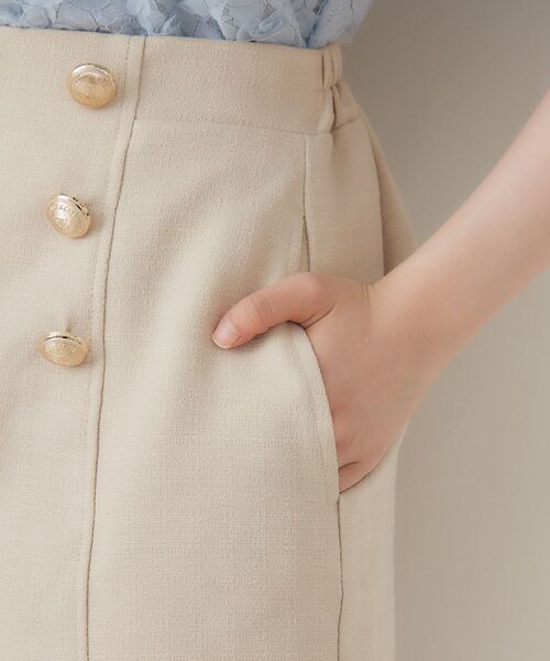 ems excite（エムズエキサイト）の「ツイードW釦SPT（その他パンツ・レディース・ブラック/ベージュ/ピンク・FREE）」の4枚目の写真