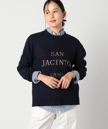 ジャガード配色ロゴニット