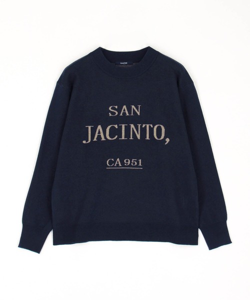 Grand PARK（グランドパーク）の「ジャガード配色ロゴニット（ニット/セーター・レディース・ブラウン/ネイビー/ライトグレー・FREE）」の7枚目の写真