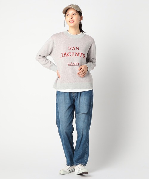 Grand PARK（グランドパーク）の「ジャガード配色ロゴニット（ニット/セーター・レディース・ブラウン/ネイビー/ライトグレー・FREE）」の20枚目の写真