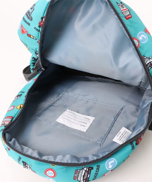 Kids Foret(キッズフォーレ)の「プードル・働く車総柄撥水ボンディングリュック(バックパック/リュック・キッズ・ピンク/ブルー/ライトベージュ/グリーン・M/L)」の5枚目の写真