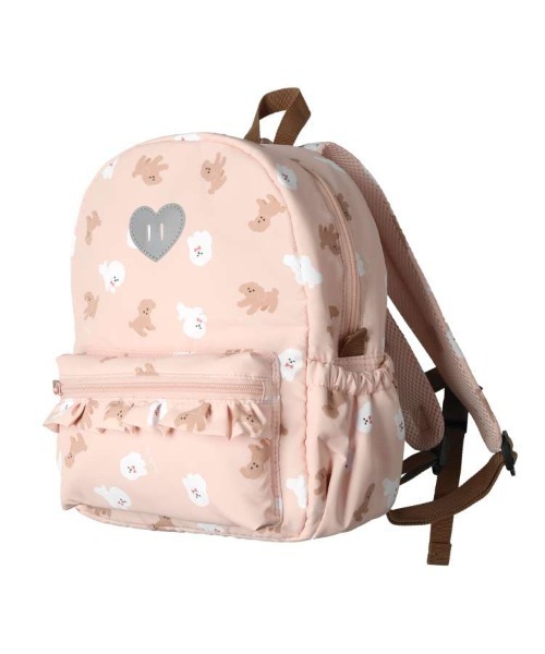 Kids Foret(キッズフォーレ)の「プードル・働く車総柄撥水ボンディングリュック(バックパック/リュック・キッズ・ピンク/ブルー/ライトベージュ/グリーン・M/L)」の6枚目の写真