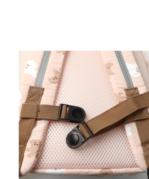 Kids Foret(キッズフォーレ)の「プードル・働く車総柄撥水ボンディングリュック(バックパック/リュック・キッズ・ピンク/ブルー/ライトベージュ/グリーン・M/L)」の13枚目の写真
