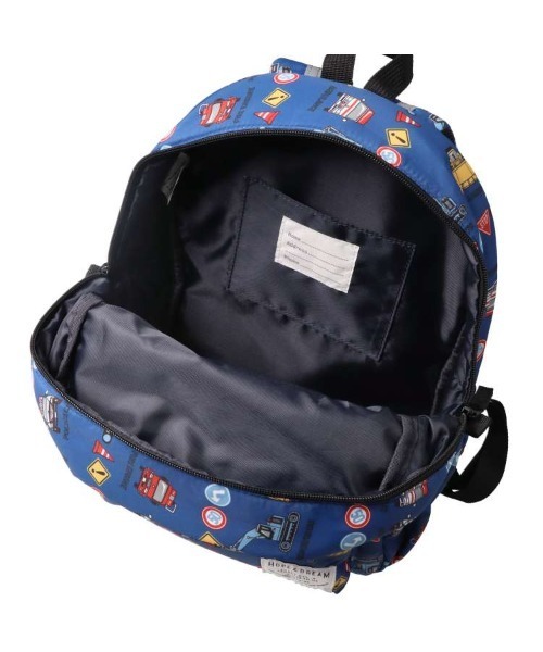 Kids Foret(キッズフォーレ)の「プードル・働く車総柄撥水ボンディングリュック(バックパック/リュック・キッズ・ピンク/ブルー/ライトベージュ/グリーン・M/L)」の11枚目の写真