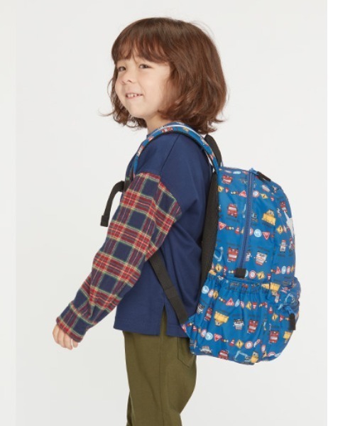 Kids Foret(キッズフォーレ)の「プードル・働く車総柄撥水ボンディングリュック(バックパック/リュック・キッズ・ピンク/ブルー/ライトベージュ/グリーン・M/L)」の18枚目の写真