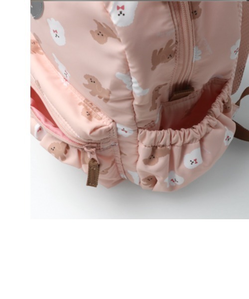 Kids Foret(キッズフォーレ)の「プードル・働く車総柄撥水ボンディングリュック(バックパック/リュック・キッズ・ピンク/ブルー/ライトベージュ/グリーン・M/L)」の14枚目の写真