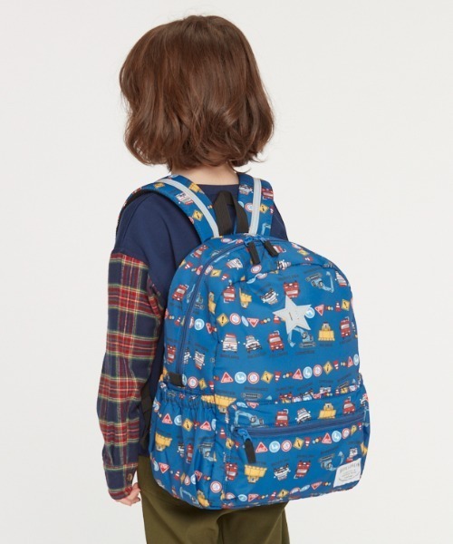 Kids Foret(キッズフォーレ)の「プードル・働く車総柄撥水ボンディングリュック(バックパック/リュック・キッズ・ピンク/ブルー/ライトベージュ/グリーン・M/L)」の16枚目の写真