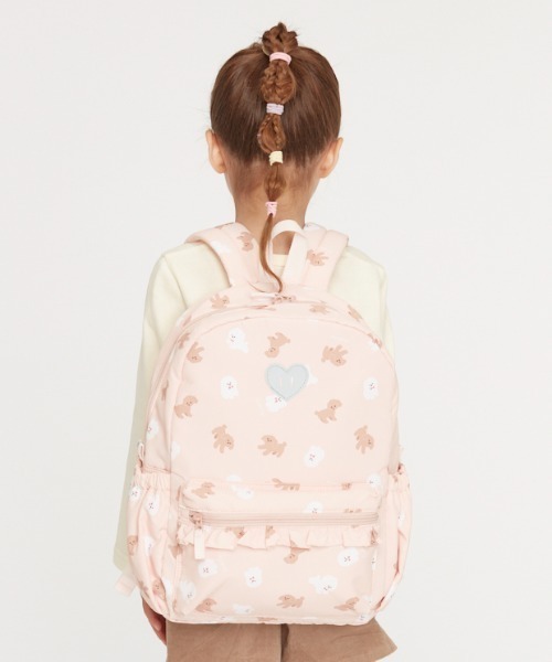 Kids Foret(キッズフォーレ)の「プードル・働く車総柄撥水ボンディングリュック(バックパック/リュック・キッズ・ピンク/ブルー/ライトベージュ/グリーン・M/L)」の21枚目の写真